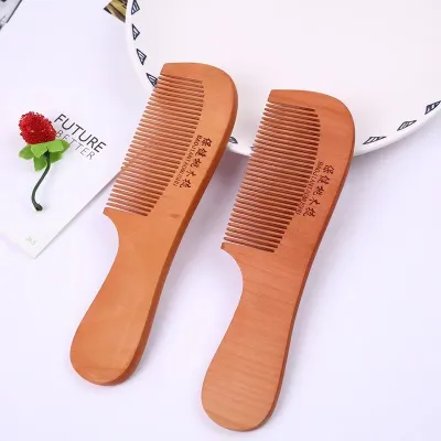 Natural Peach Wood Hair Comb 